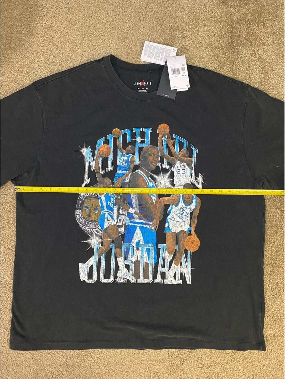 Jordan Flight Essentials T Shirt Mens 2XL Black Cotton Michael Jordan Graphic